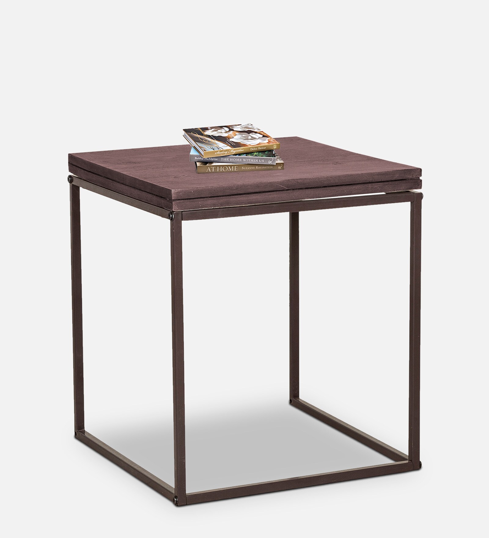 Buy Bendigo Walnut Metal End Table in Walnut Colour at 2 OFF by