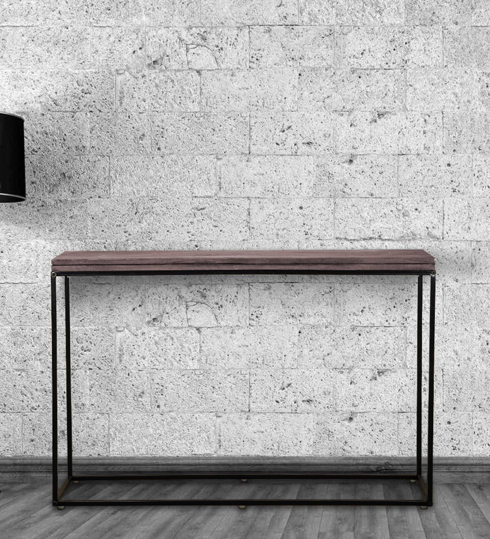 Buy Townsville Metal Console Table in Walnut Colour at 5 OFF by
