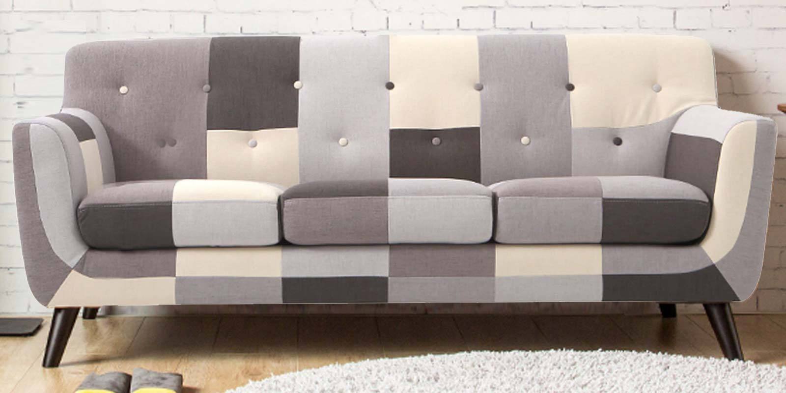 Medellin Three Seater Sofa in Grey Multi Colour