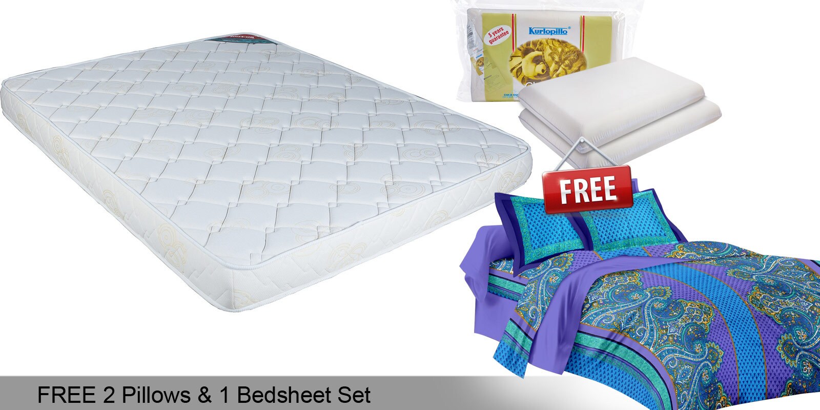 Buy Mermaid King Size 5 inch Memory Foam Mattress by Kurlon at 100 OFF