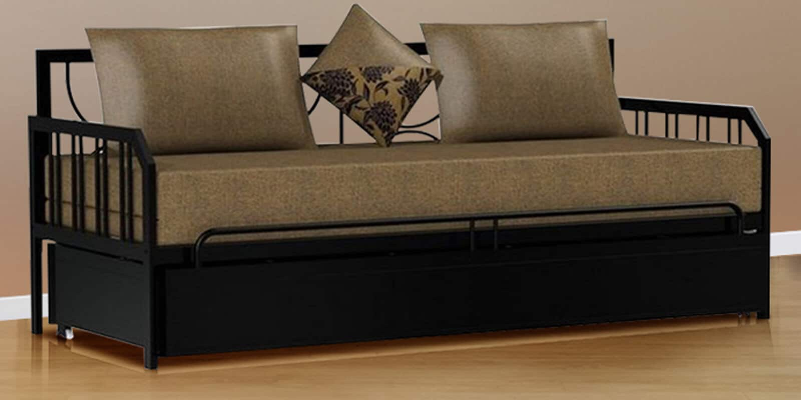 Buy Budapest Metallic Sofa cum Bed by FurnitureKraft 