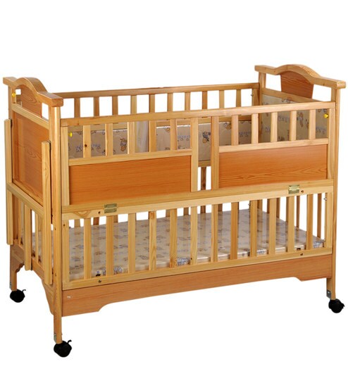 Buy Wooden Baby Crib In Brown By Mee Mee Online Cribs Cribs