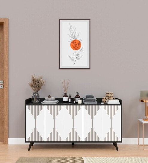 Meko Sideboard In Black & White Finish