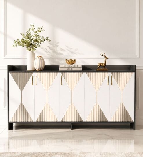 Meko Sideboard In Black & White Finish