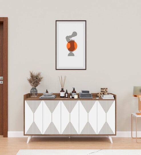 Meko Sideboard In Noce Lyon & White Finish