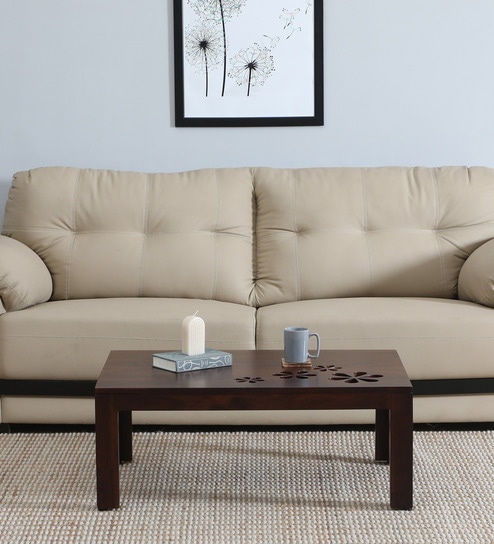 Menen Sheesham Wood Coffee Table In Scratch Resistant Walnut Finish