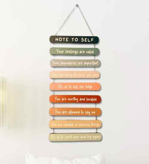 Mental Health Reminders Wooden Wall Hanging Decor