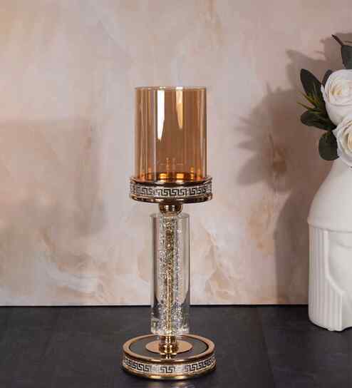 Metal Opulent Glow French Gold Candle Stand