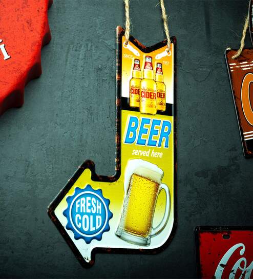 Arrow Fresh Cold Beer Metal Plate