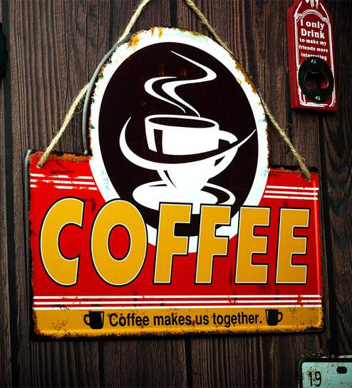 Coffee Makes Us Together Metal Plate