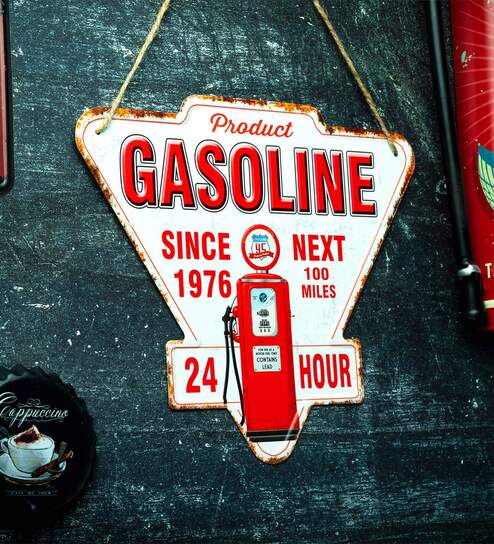 Gasoline sinc 1976 Metal Plate