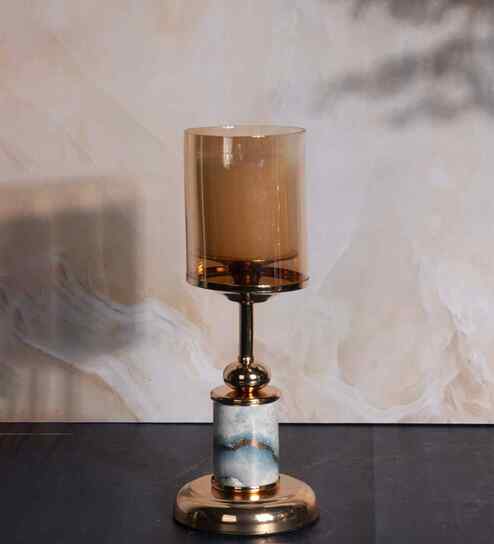Metal Whimsical Light French Gold Candle Stand