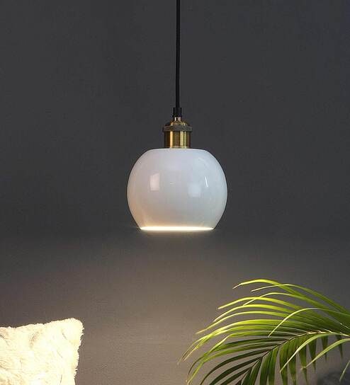Formul White Metal Hanging Light