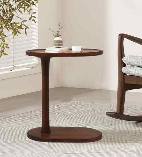Majesta Mango Wood Portable Laptop Table In Brown Finish