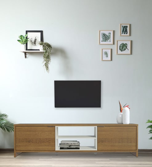 Metz TV Console In Brown And White Color For TV's Upto 65 inches