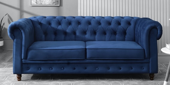 royal blue 3 seater sofa