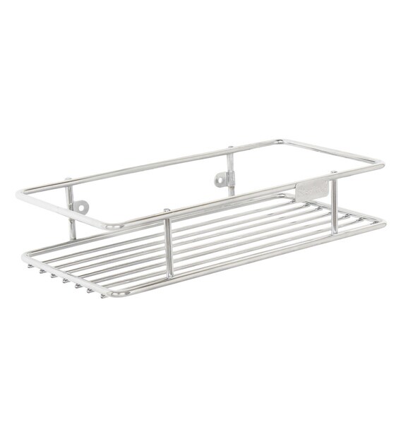 Buy Stainless Steel Bathroom Shelf In Silver (L 10.3, W 5, H 2