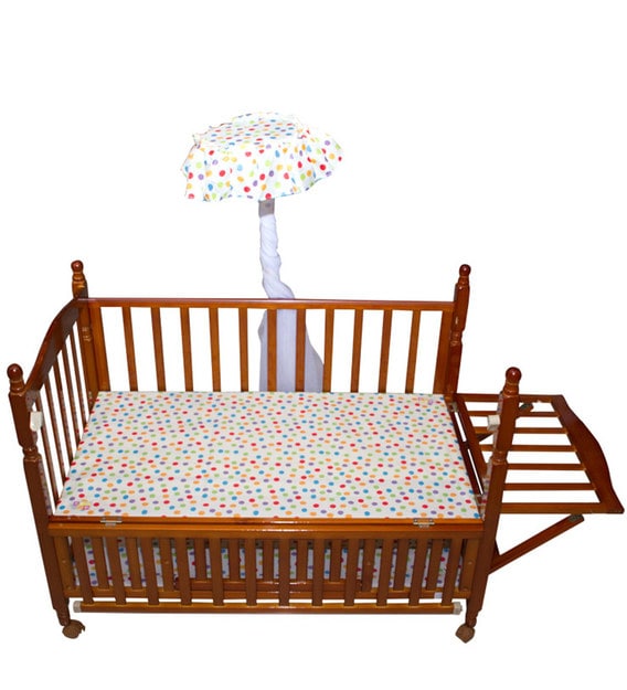 Buy Wooden Baby crib in Brown by Mee Mee Online Cribs