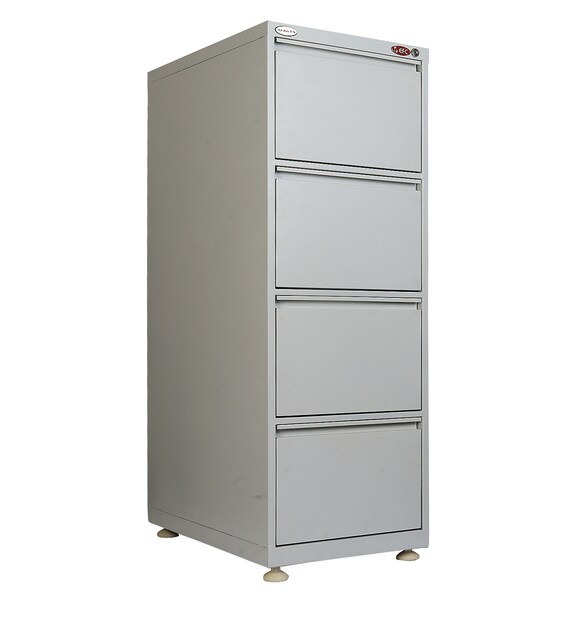 Buy Metallic 4 Drawer Filing in Grey Colour by EFC Online