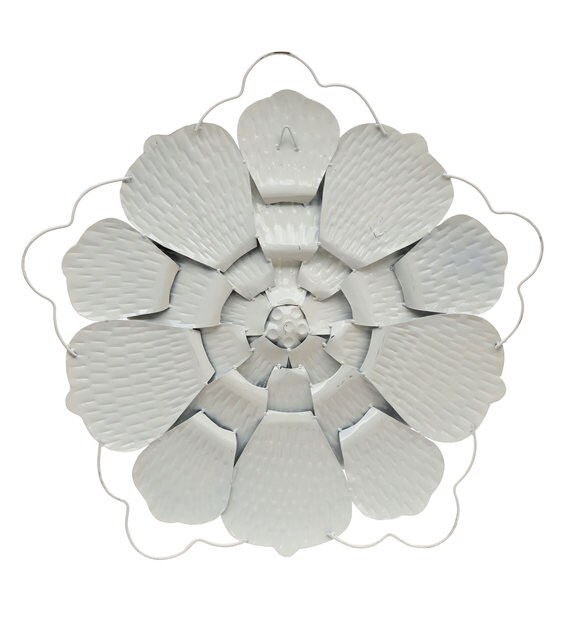 Buy White Metal Decorative Wall Art by Vedas Online Abstract Metal