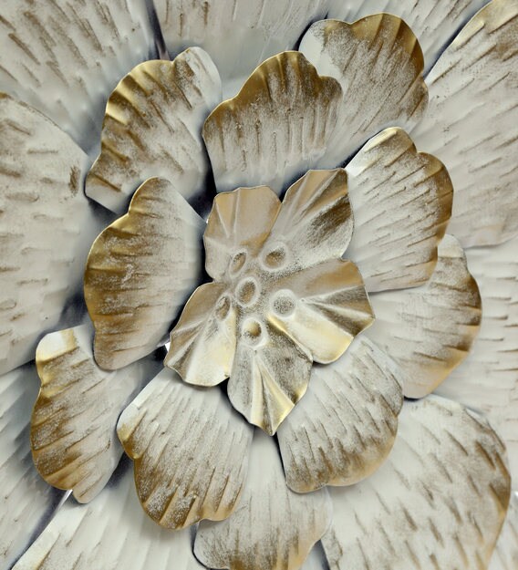 Buy White Metal Decorative Wall Art by Vedas Online Abstract Metal