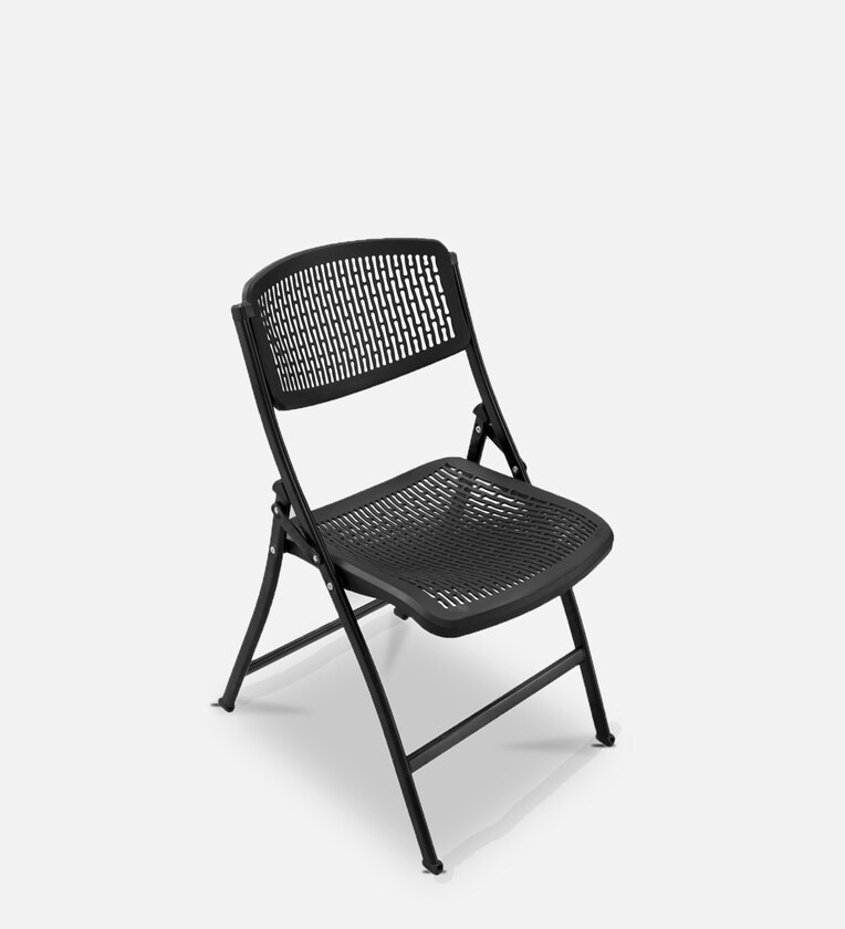 Buy Mesh Folding Chair in Black Finish by Home Centre Online Metal