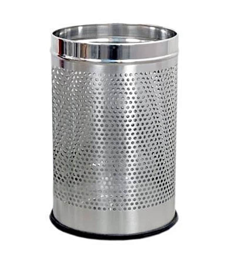 Meded Perforated Stainless Steel 5 L Open Dustbin