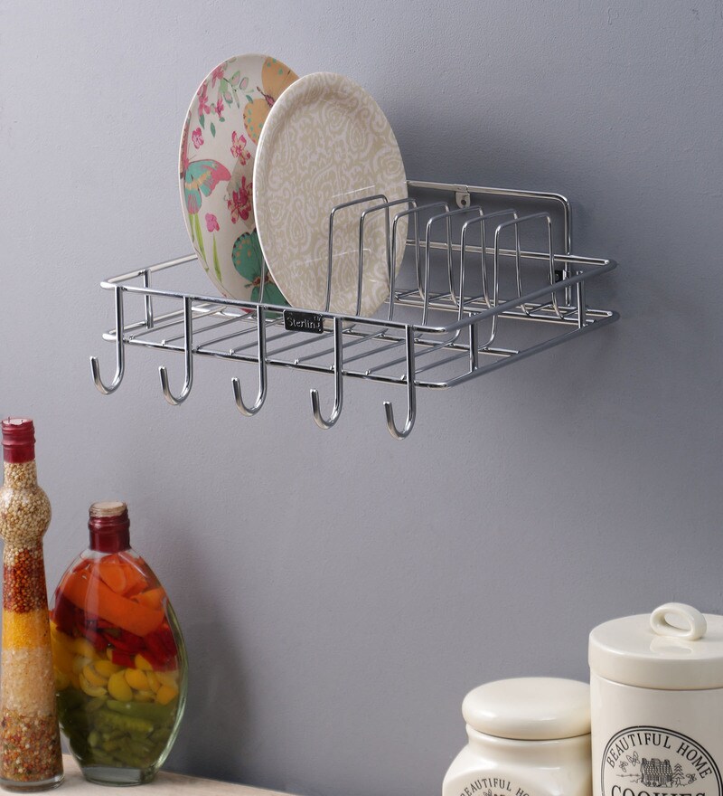 Buy Stainless Steel Kitchen Rack In Silver By Meded Online Kitchen