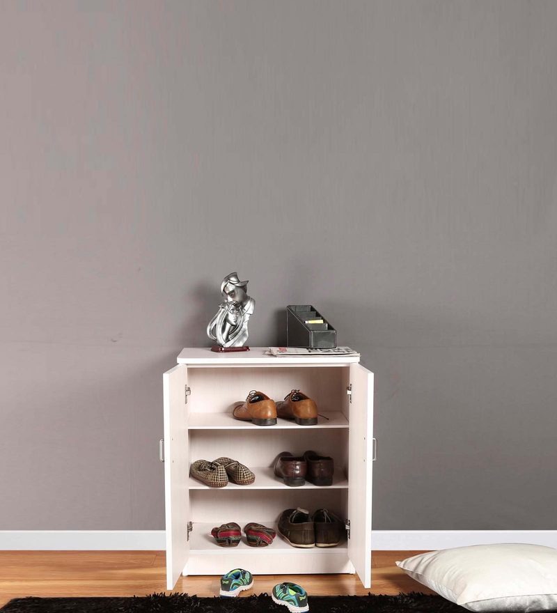 Buy Medium Size Shoe Rack In Beige Finish By The Furniture Store Online Modern Shoe Cabinets Shoe Racks Furniture Pepperfry Product