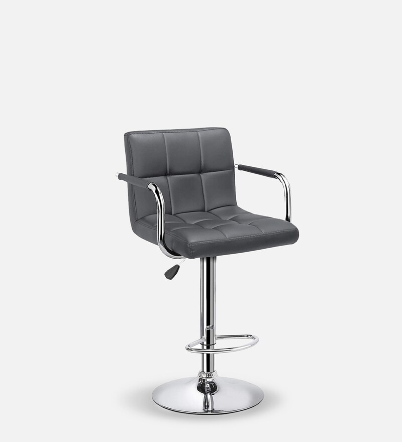 Buy Melbourne Full Back Bar Stool In Grey Colour By Redefine Online