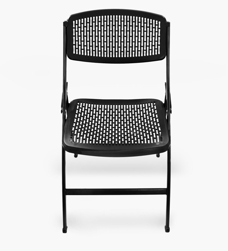 Buy Mesh Folding Chair in Black Finish by Home Centre Online Metal