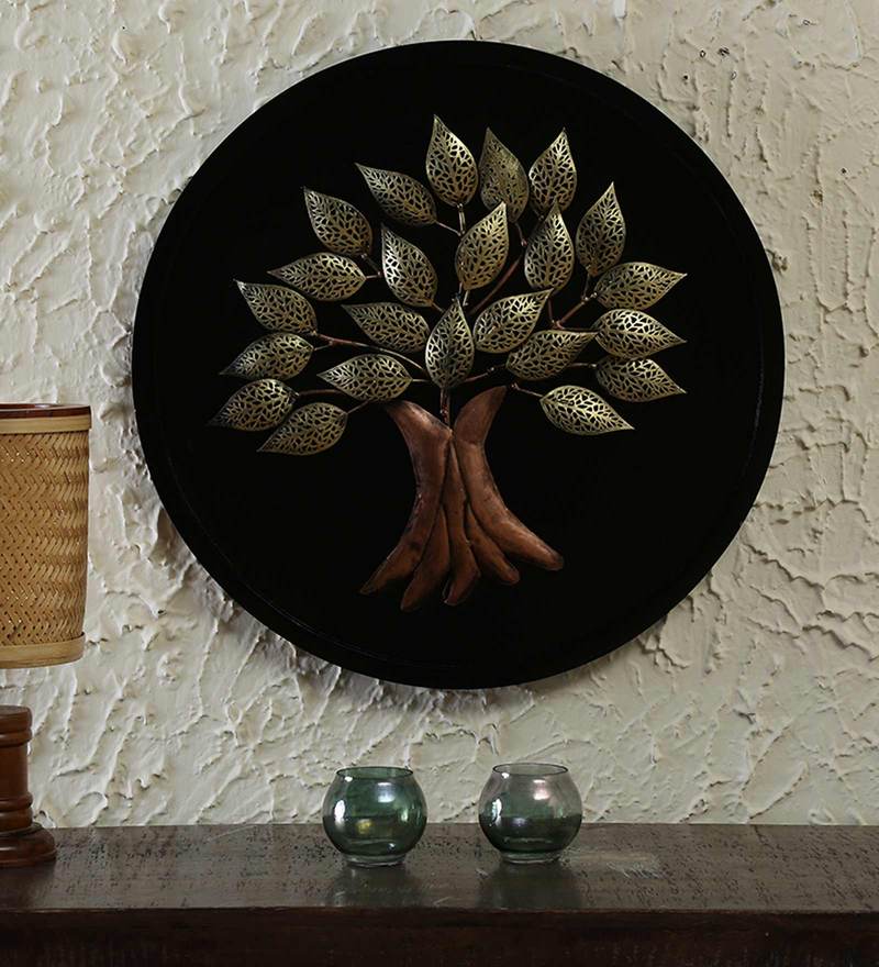 framed metal tree wall art