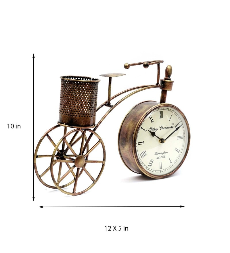 Buy Metal Cycle Table Clock By Craft Tree Online Table Clocks Table