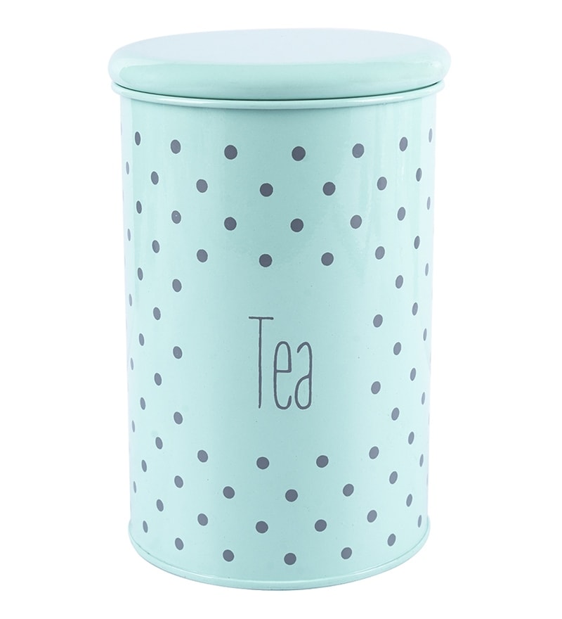 Buy Metal Green Tea Jar With Lid 900Ml By Market 99 Online Jars and