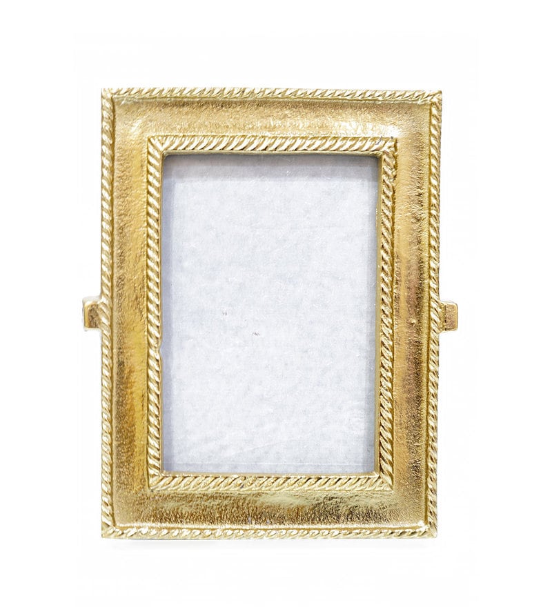 Buy Metal Photo Frame In Golden Colour 4x6 Inch By House Of Sajja ...