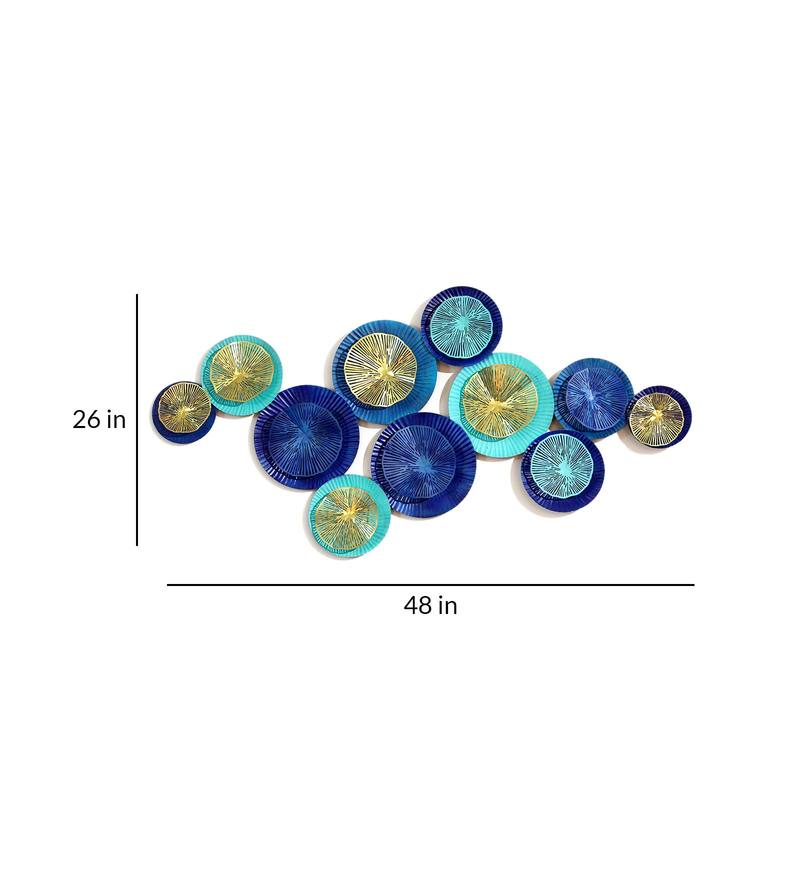 Buy Iron Abstract Wall Art In Blue By Craftter Online Abstract Metal