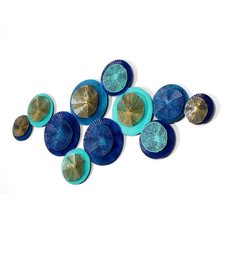 Buy Iron Abstract Wall Art In Blue By Craftter Online Abstract Metal
