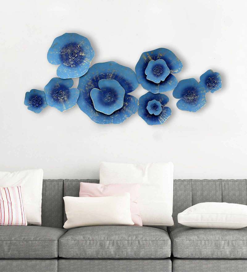 Buy Metal Wall Art In Blue By Craftter Online - Abstract Metal Art