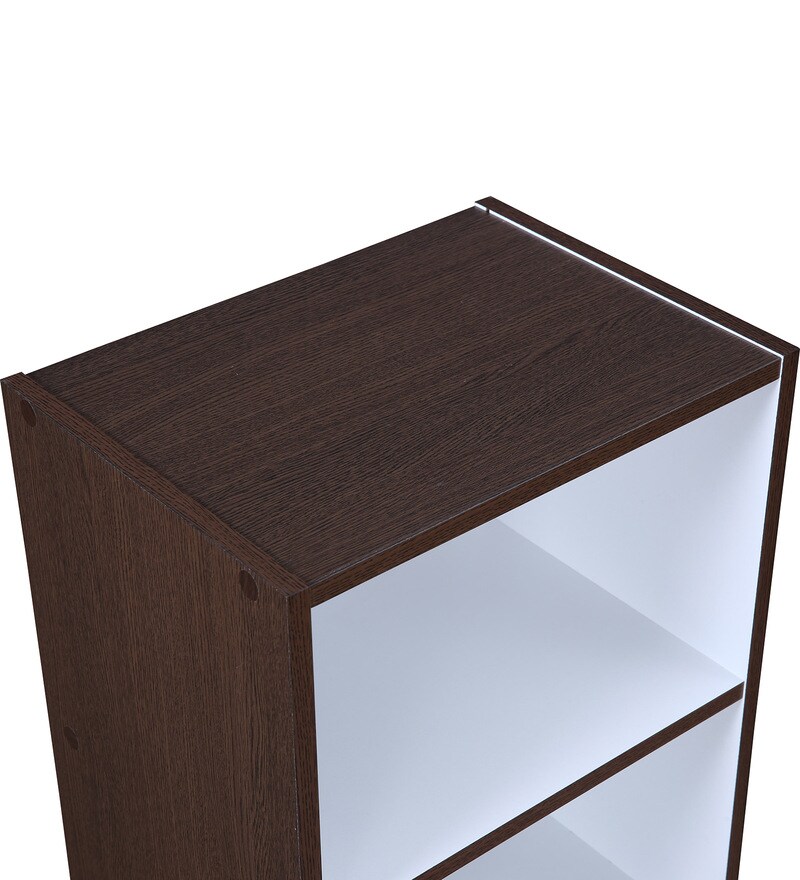 Buy Mezzola 3 Tier Bookshelf in Wenge & White Colour By HomeTown Online