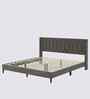 Mason Upholstered Queen Size Bed In Grey Colour