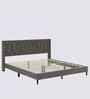 Mason Upholstered Queen Size Bed In Grey Colour