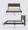 Mason Upholstered Queen Size Bed In Grey Colour