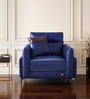 Meagan leatherette 1 Seater Sofa In Blue Color