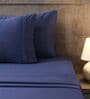 Med Blue 400TC Solid Embroidery Superking Bedsheet with 2 Pillow Covers Med Blue 400TC Solid Embroidery Superking Bedsheet with 2 Pillow Covers