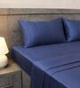 Med Blue 400TC Solid Embroidery Superking Bedsheet with 2 Pillow Covers Med Blue 400TC Solid Embroidery Superking Bedsheet with 2 Pillow Covers
