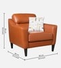 Meda 1 Seater Sofa In Tan Brown Colour