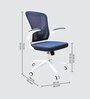 Swed Breathable Mesh Ergonomic Chair In Blue Colour
