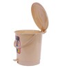 Plastic Plain Solid Pedal Bin, Capacity: 7 Litres, 12 Litres and 18 Litres, Beige Color, Pack of 3