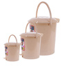 Plastic Plain Solid Pedal Bin, Capacity: 7 Litres, 12 Litres and 18 Litres, Beige Color, Pack of 3