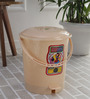 Plastic Plain Solid Pedal Bin, Capacity: 7 Litres, 12 Litres and 18 Litres, Beige Color, Pack of 3
